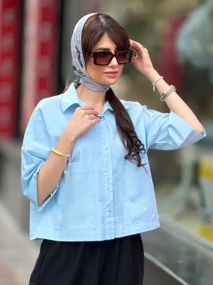 شومیز باکسی کتان تابستانه